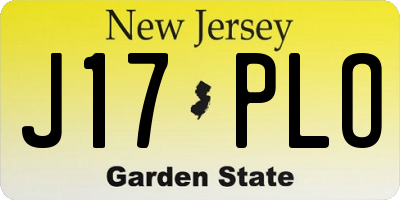 NJ license plate J17PLO