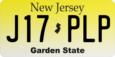 NJ license plate J17PLP