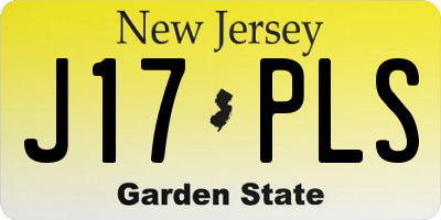NJ license plate J17PLS