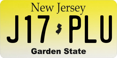 NJ license plate J17PLU