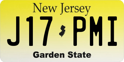 NJ license plate J17PMI