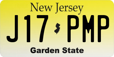 NJ license plate J17PMP