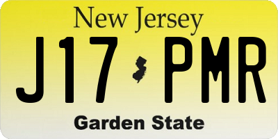 NJ license plate J17PMR