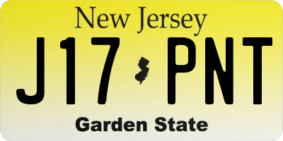 NJ license plate J17PNT