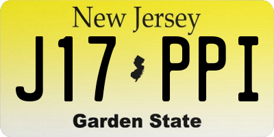 NJ license plate J17PPI