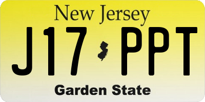 NJ license plate J17PPT