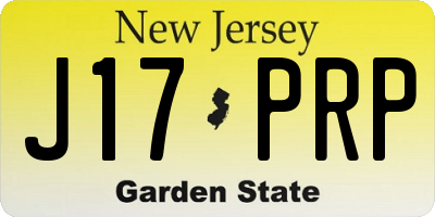 NJ license plate J17PRP