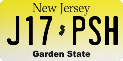 NJ license plate J17PSH