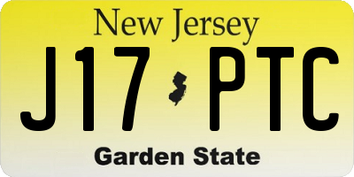 NJ license plate J17PTC