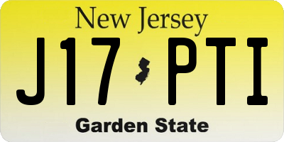 NJ license plate J17PTI