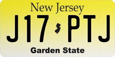 NJ license plate J17PTJ