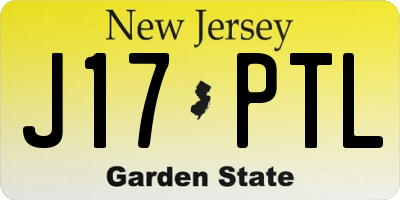 NJ license plate J17PTL