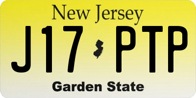 NJ license plate J17PTP