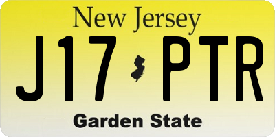 NJ license plate J17PTR