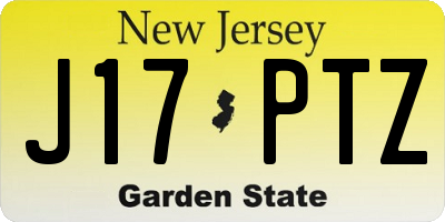NJ license plate J17PTZ