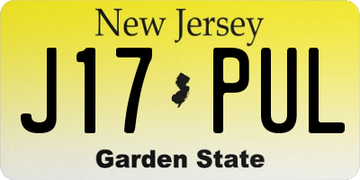 NJ license plate J17PUL