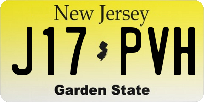NJ license plate J17PVH