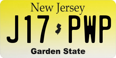 NJ license plate J17PWP
