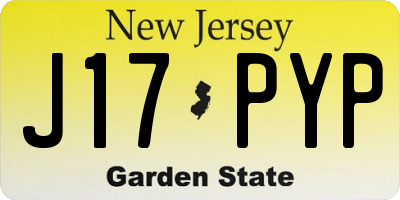 NJ license plate J17PYP