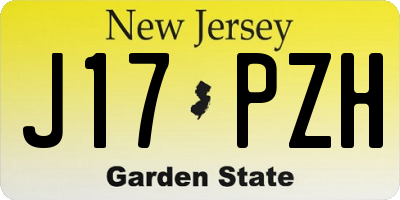 NJ license plate J17PZH