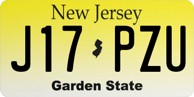 NJ license plate J17PZU