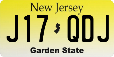 NJ license plate J17QDJ