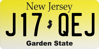 NJ license plate J17QEJ
