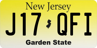 NJ license plate J17QFI