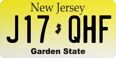 NJ license plate J17QHF