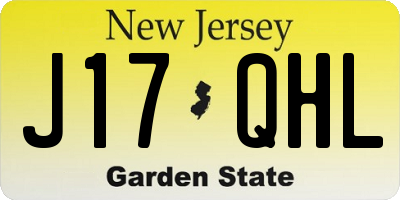 NJ license plate J17QHL