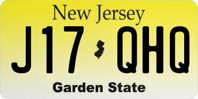 NJ license plate J17QHQ