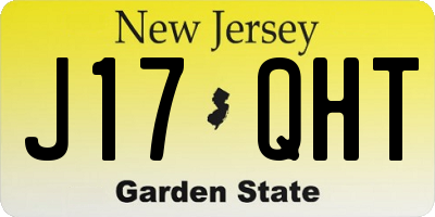 NJ license plate J17QHT