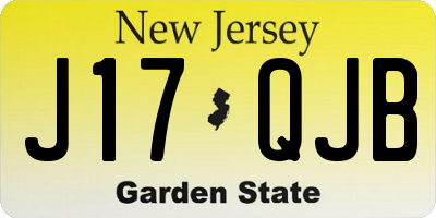 NJ license plate J17QJB