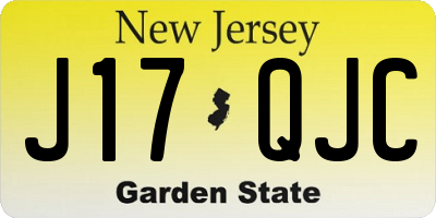 NJ license plate J17QJC