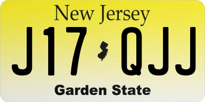 NJ license plate J17QJJ
