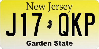 NJ license plate J17QKP