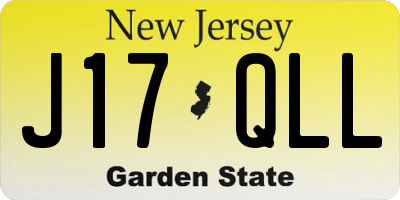 NJ license plate J17QLL