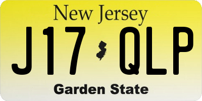 NJ license plate J17QLP
