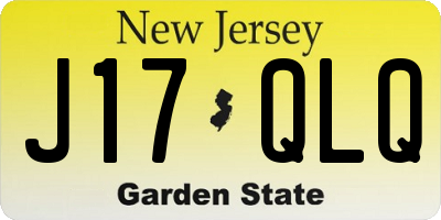 NJ license plate J17QLQ