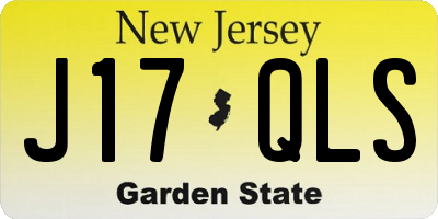 NJ license plate J17QLS