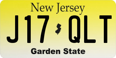 NJ license plate J17QLT