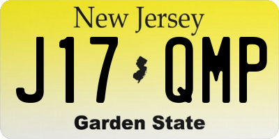 NJ license plate J17QMP