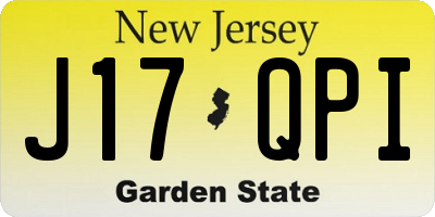 NJ license plate J17QPI
