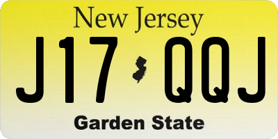 NJ license plate J17QQJ