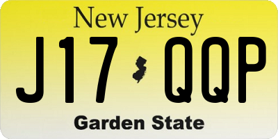 NJ license plate J17QQP