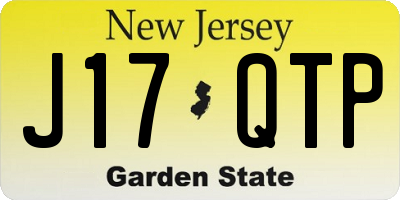 NJ license plate J17QTP