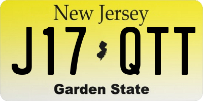 NJ license plate J17QTT