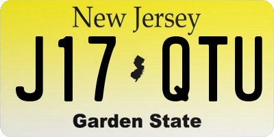 NJ license plate J17QTU