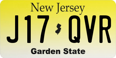 NJ license plate J17QVR