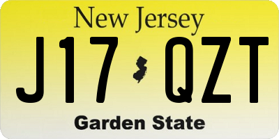 NJ license plate J17QZT